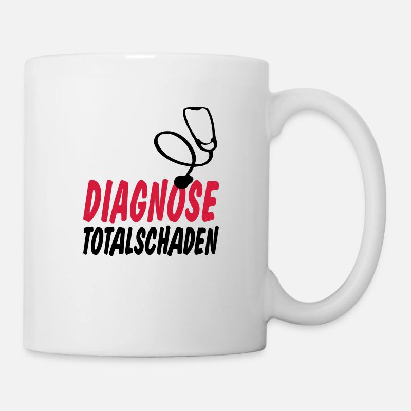 diagnose totalschaden - Tasse - Weiß
