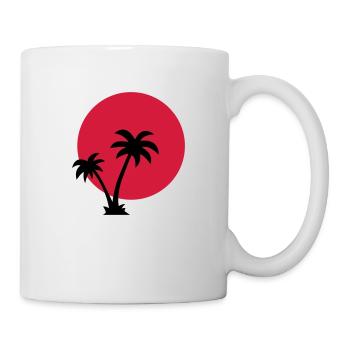 Palme mit Sonne - Tasse - Weiß - Rechts