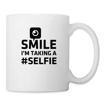 Love taking Selfie photo camera instagram smile - Mug blanc - blanc - Droite