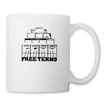 free tekno sound system - Mug blanc - blanc - Droite