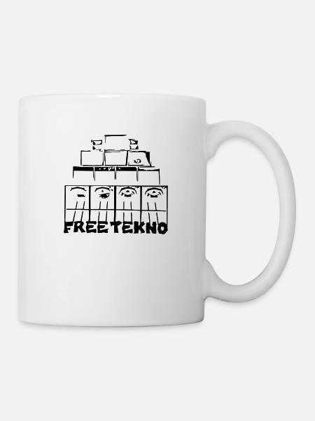 free tekno sound system - Mug blanc - blanc