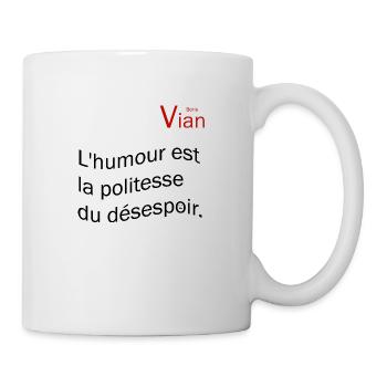 citation de Vian - Mug blanc - blanc - Droite