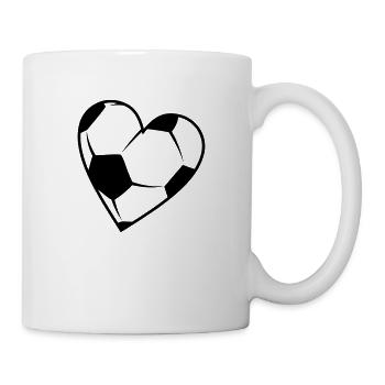 soccer / football heart - Mug - white - Right