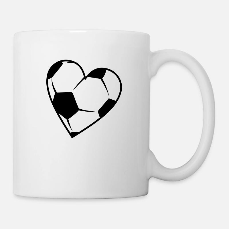cœur footfall, couleur au choix - Mug blanc - blanc