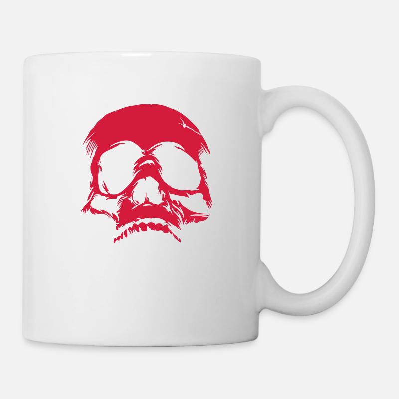 Skull Riss - Tasse - Weiß