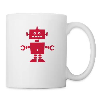 Roboter - Tasse - Weiß - Rechts