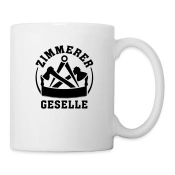 Zimmerer Zimmermann Zunftzeichen zimmerer Wappen - Tasse - Weiß - Rechts