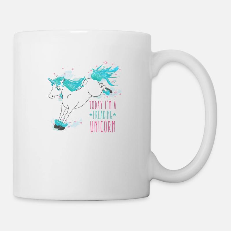 Today I´m a freaking unicorn - Mug blanc - blanc
