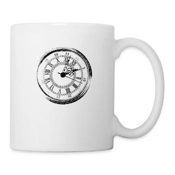Uhr - Tasse - Weiß - Rechts