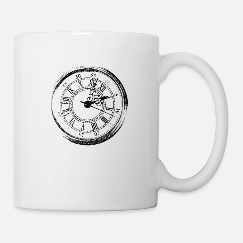 Uhr - Tasse - Weiß
