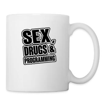Sex, Drugs & Programming - Tasse - Weiß - Rechts