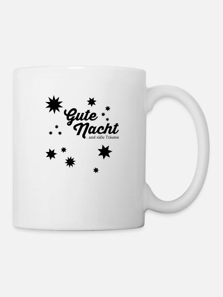 Gute Nacht Pfade - Tasse - Weiß