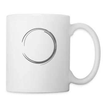 Bague ou cercle d’art décoratif comme conception de cadre - Mug blanc - blanc - Droite