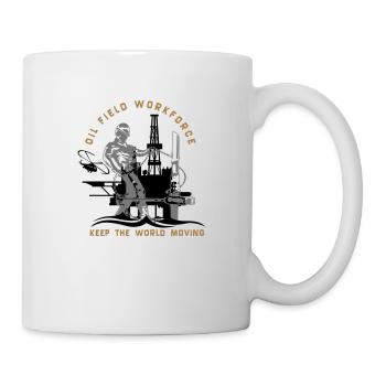 Oil Rig Oil Field North Sea Keep The World Movng - Mug - white - Right