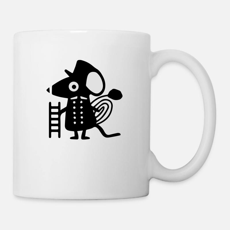 Maus als Schornsteinfeger - Tasse - Weiß
