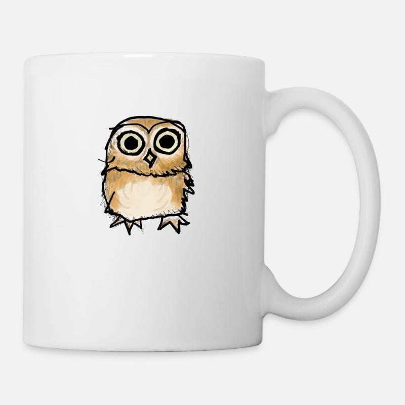 Aufmerksame Eule - Tasse - Weiß