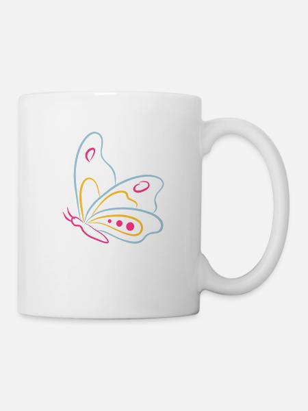 Butterfly de - Tasse - Weiß