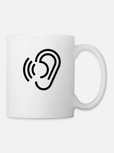 Ohr - Tasse - Weiß