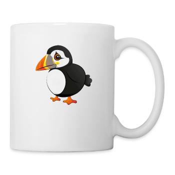 Papageitaucher - Puffin - Tasse - Weiß - Rechts