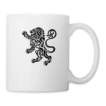 Tribal Tattoo Style Lion Rampant - Mug - white - Right