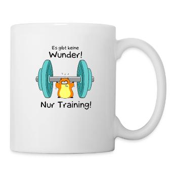 Keine Wunder - nur Training - Tasse - Weiß - Rechts