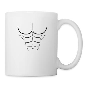 musclé - Mug blanc - blanc - Droite