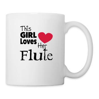 This Girl Loves Her Flute - Mug blanc - blanc - Droite
