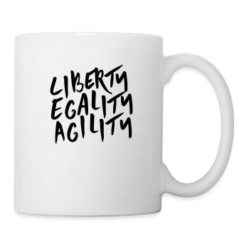 Liberty Egality Agility - Tote Bag - Mug blanc - blanc - Droite