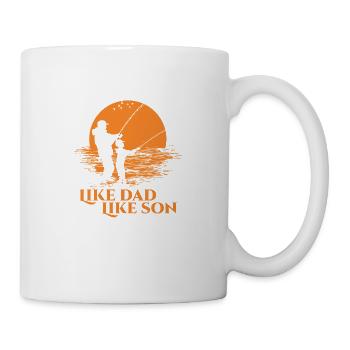 Angeln Vater Sohn Angler - Tasse - Weiß - Rechts