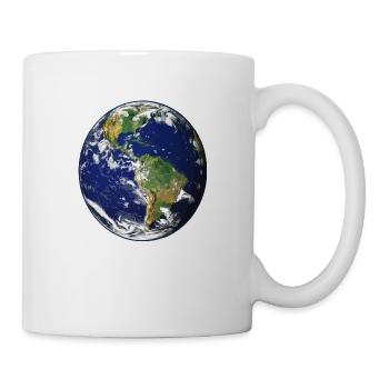 Planet Erde - Tasse - Weiß - Rechts