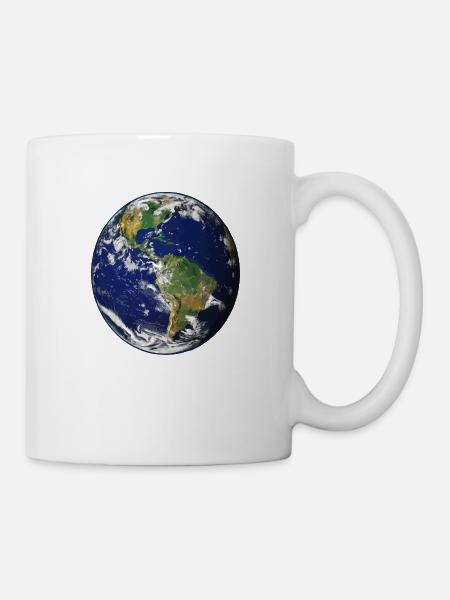 Planet Erde - Tasse - Weiß