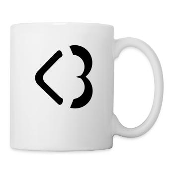 Herz Kleiner Drei - Tasse - Weiß - Rechts