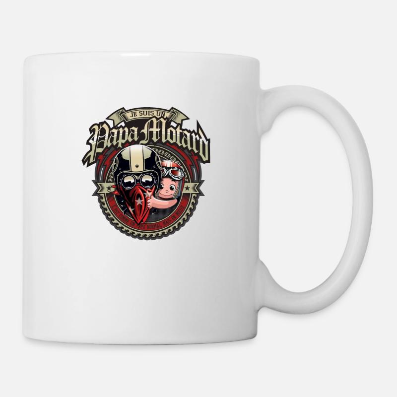 Papa motard - Mug blanc - blanc