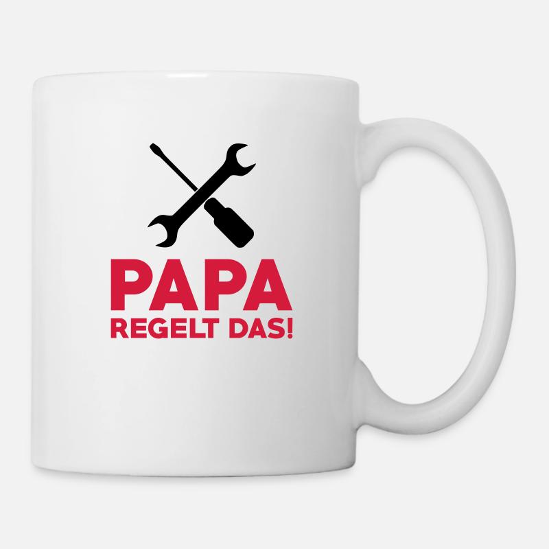 Papa regelt das - Tasse - Weiß