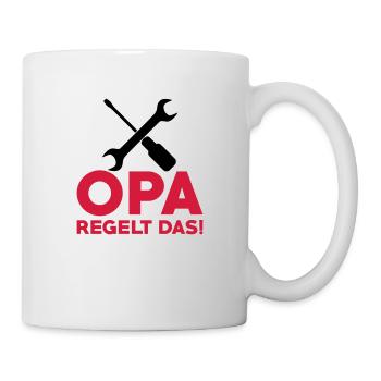 Opa regelt das - Tasse - Weiß - Rechts