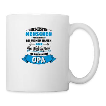 Beim Namen nennen - Opa - Tasse - Weiß - Rechts