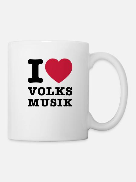 I Love Volksmusik 2 - Tasse - Weiß