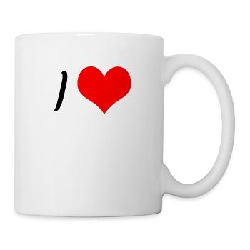 i love xxx - Design individuell beschriften - Tasse - Weiß - Rechts