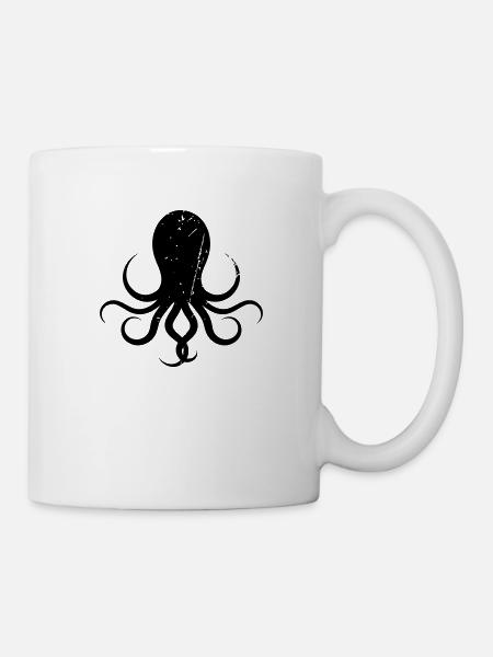 Tintenfisch - Tasse - Weiß