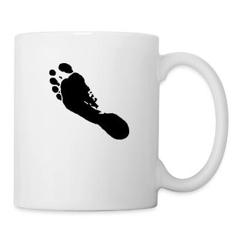 barefoot left (footprint) / Barfuß links ( - Mug - white - Right