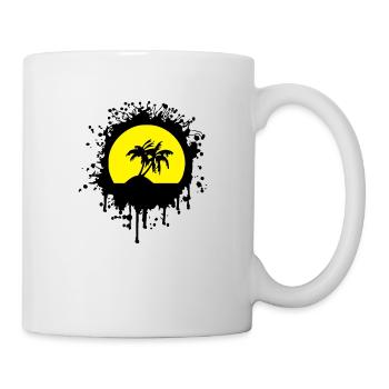 palmier et soleil - Mug blanc - blanc - Droite