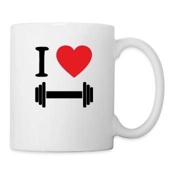 I Love Fitness Black - Mug - white - Right