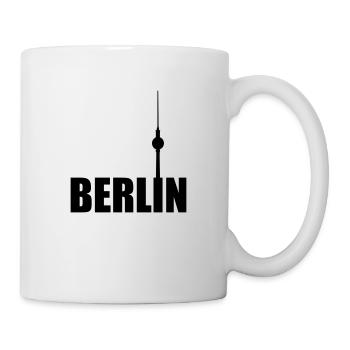 Berlin Fernsehturm Hauptstadt City Schriftzug - Tasse - Weiß - Rechts