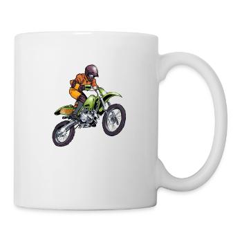 Comic Motocross - 1 Bike - Tasse - Weiß - Rechts