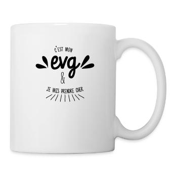 C'est mon EVG et je vais prendre cher - Mug blanc - blanc - Droite