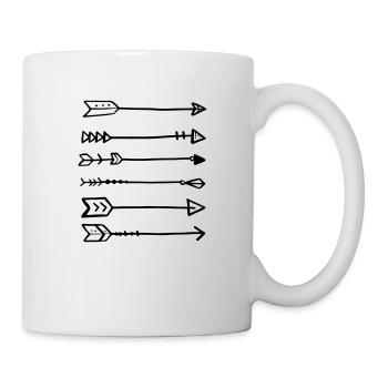 Pfeile fliegend - Tasse - Weiß - Rechts