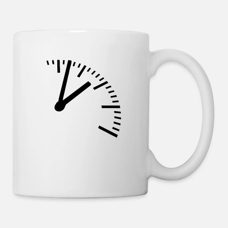 Zeit, Uhr - Tasse - Weiß
