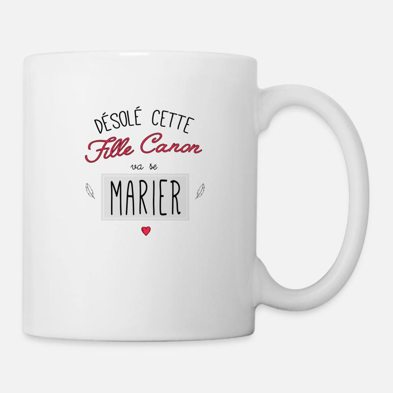 Fille canon - mariée - Mug blanc - blanc