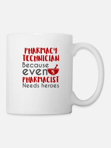 Pharmacie / Pharmacien: technicien en pharmacie, becaus - Mug blanc - blanc