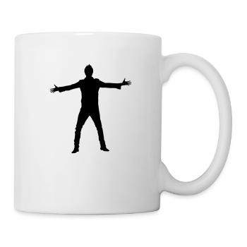 Mann Körper Silhouette Vektor-Design - Tasse - Weiß - Rechts